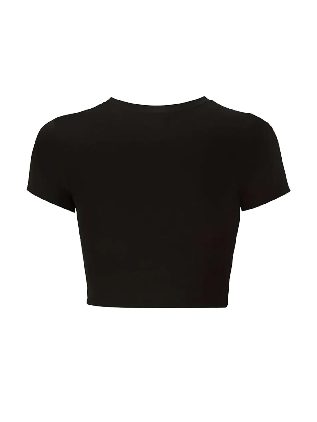 BADDIE Letter Print Crop Top T-Shirt - Soft Polyester Knit, Short Sleeve, Black with White Text, Slim Fit, Casual & Sexy Style for Women